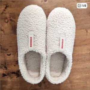 Bombas Sunday Slippers Faux Fur Sherpa Cream, Women's 7